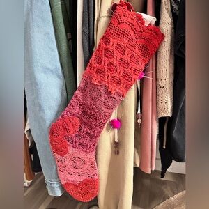 NWOT Free People One Crochet Lace Stocking